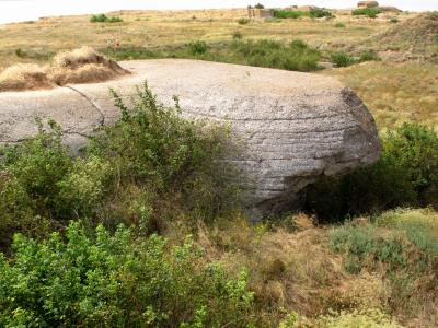 Огромная каменная глыба на острове Березань